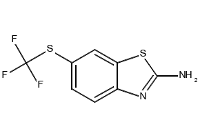2-Amino-6-(trifluoromethylsufanyl)benzothiazole structure, CAS 326-45-4