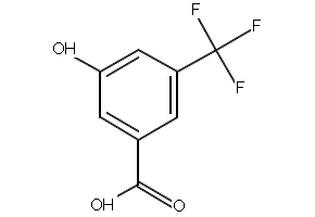 3-Hydroxy-5-trifluoromethylbenzoic acid structure, CAS 328-69-8