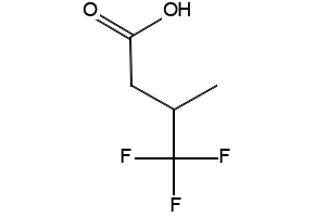 3-Trifluoromethylbutyric acid structure, CAS 348-75-4