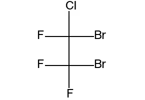 1-Chloro-1,2-dibromo-1,2,2-trifluoroethane structure, CAS 354-51-8