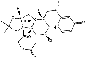 Fluocinonide structure, CAS 356-12-7