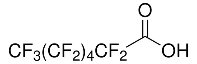 Perfluoroheptanoic acid structure, CAS 375-85-9