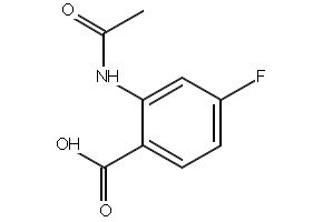 2-Acetamido-4-fluorobenzoic acid structure, CAS 394-27-4