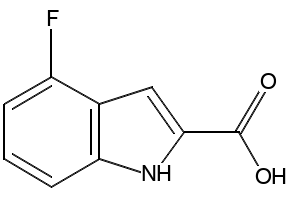 4-Fluoroindole-2-carboxylic acid structure, CAS 399-68-8