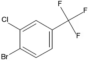 4-Bromo-3-chlorobenzotrifluoride structure, CAS 402-04-0