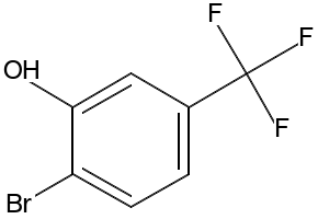 2-Bromo-5-trifluoromethylphenol structure, CAS 402-05-1