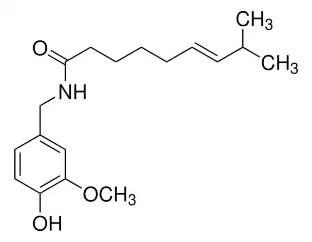 Capsaicin structure, CAS 404-86-4