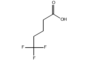 5,5,5-Trifluoropentanoic acid structure, CAS 407-62-5