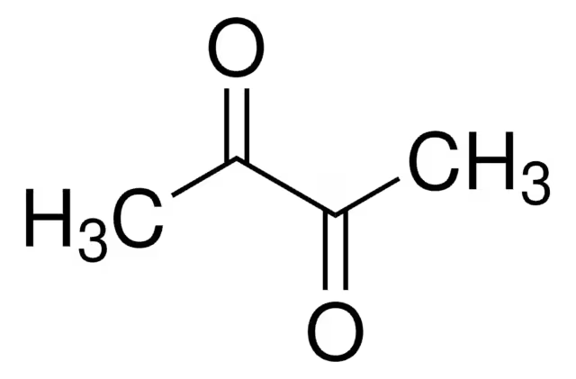 2,3-Butanedione structure, CAS 431-03-8