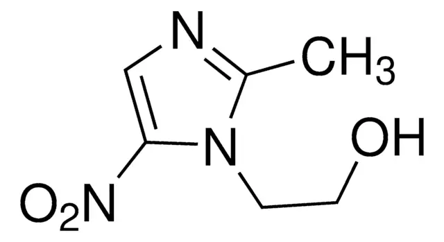 Metronidazole structure, CAS 443-48-1