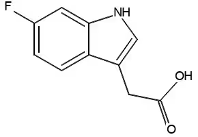 6-Fluoroindole-3-acetic acid structure, CAS 443-75-4
