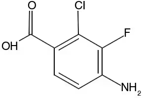 4-Amino-2-fluorobenzoic acid structure, CAS 446-31-1