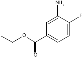 Ethyl 3-amino-4-fluorobenzoate structure, CAS 455-75-4