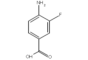 4-Amino-3-fluorobenzoic acid structure, CAS 455-87-8