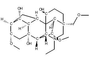 Bullatine B structure, CAS 466-26-2