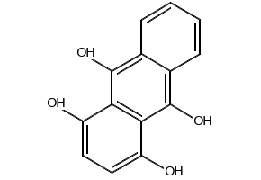 Anthracene-1,4,9,10-tetraol structure, CAS 476-60-8