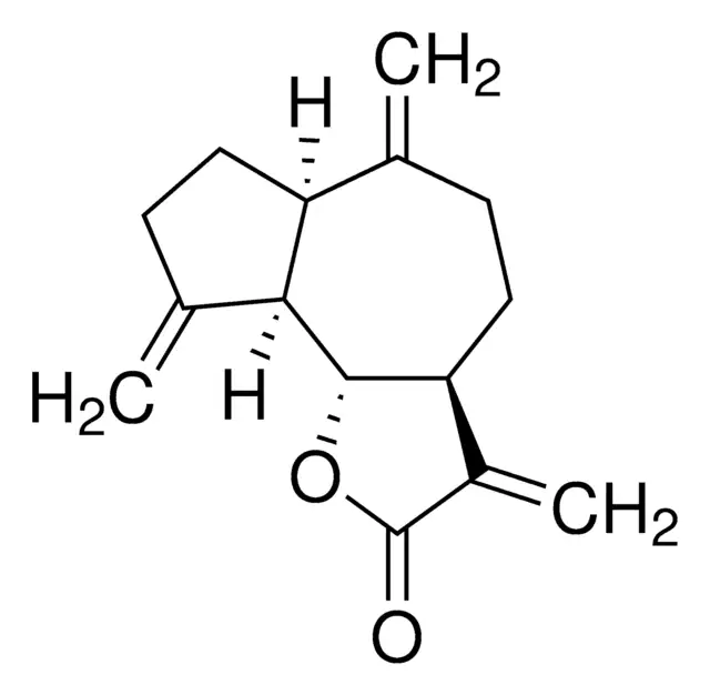 Dehydrocostus lactone structure, CAS 477-43-0