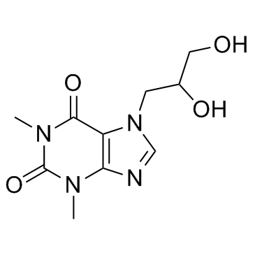 Diprophylline structure, CAS 479-18-5
