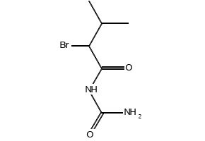 Bromisoval structure, CAS 496-67-3