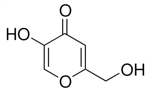 Kojic acid structure, CAS 501-30-4