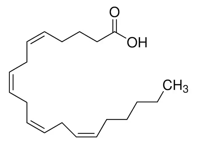 Arachidonic acid structure, CAS 506-32-1