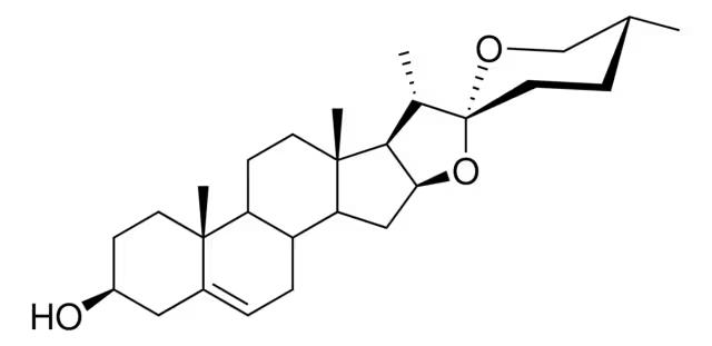 Diosgenin structure, CAS 512-06-1