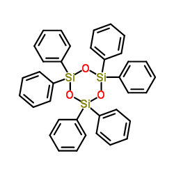 Hexaphenylcyclotrisiloxane structure, CAS 512-63-0