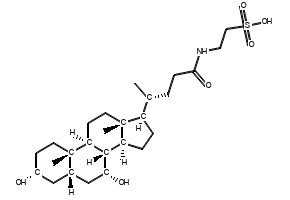 Taurochenodeoxycholic acid structure, CAS 516-35-8