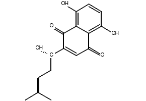 Alkannin structure, CAS 517-88-4