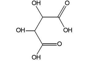 D(-)-Tartaric acid structure, CAS 526-83-0