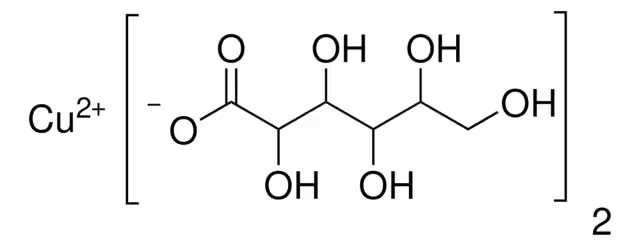 Copper gluconate structure, CAS 527-09-3