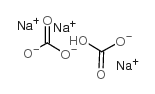 Trisodium hydrogendicarbonate dihydrate structure, CAS 533-96-0