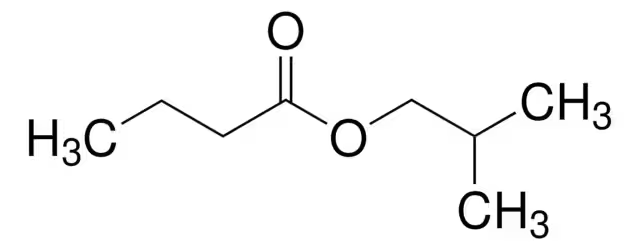 Isobutyl butyrate structure, CAS 539-90-2