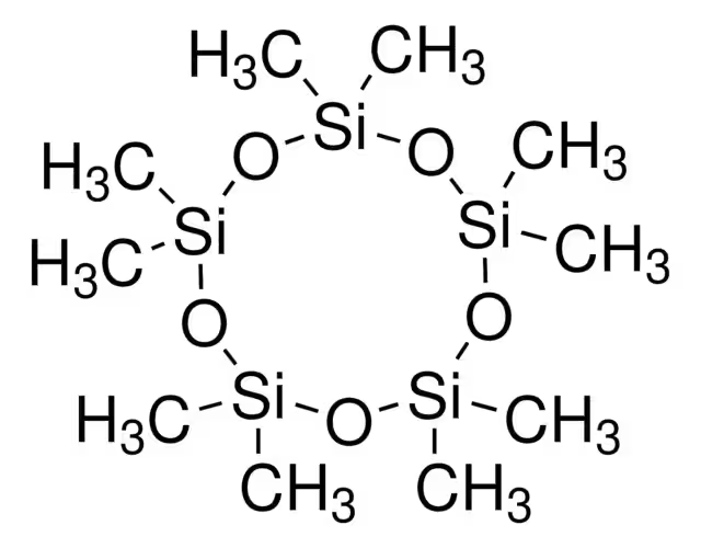 Decamethylcyclopentasiloxane; Cyclopentasiloxane structure, CAS 541-02-6