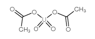 Uranyl acetate dihydrate structure, CAS 541-09-3