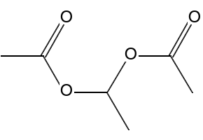 Ethylidene diacetate structure, CAS 542-10-9