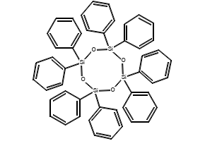 Octaphenylcyclotetrasiloxane structure, CAS 546-56-5