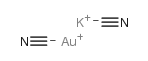 Potassium dicyanoaurate(I) structure, CAS 554-07-4