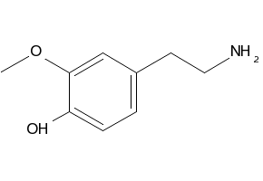 3-Methoxy-4-hydroxyphenethylamine structure, CAS 554-52-9