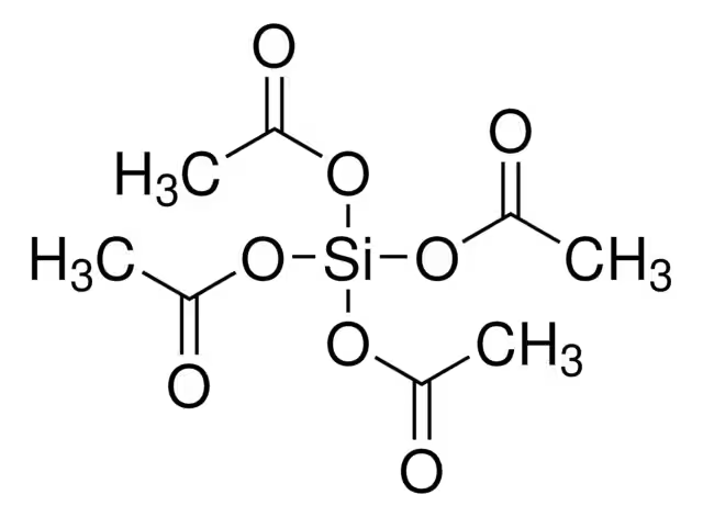 Silicon tetraacetate structure, CAS 562-90-3
