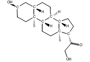 3alpha,21-Dihydroxy-5alpha-pregnan-20-one structure, CAS 567-02-2