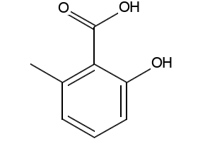 2-Hydroxy-6-methylbenzoic acid structure, CAS 567-61-3