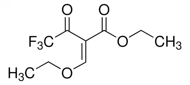 Ethyl 2-(ethoxymethylene)-4,4,4-trifluoroacetoacetate structure, CAS 571-55-1
