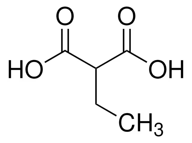 Ethylmalonic acid structure, CAS 601-75-2