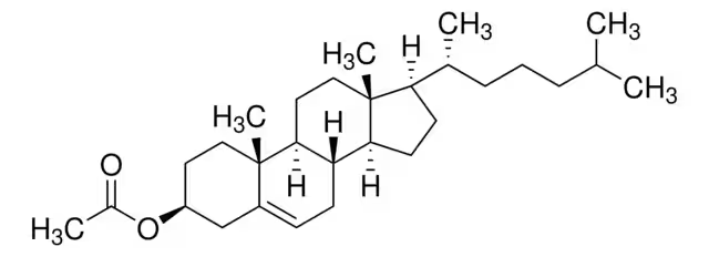 Cholesteryl acetate structure, CAS 604-35-3