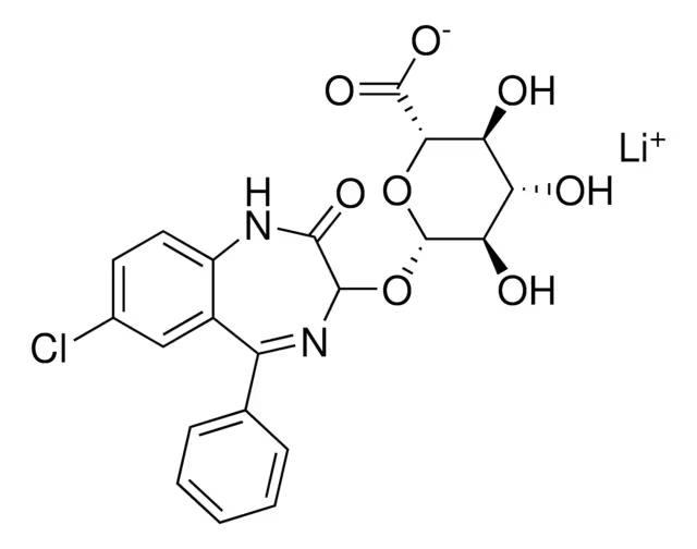 Oxazepam structure, CAS 604-75-1