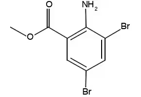 Methyl 2-amino-3,5-dibromobenzoate structure, CAS 606-00-8