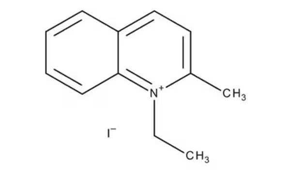 1-Ethyl-2-methylquinolinium iodide structure, CAS 606-55-3