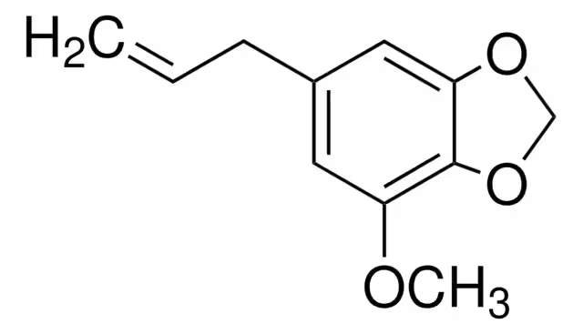 Myristicin structure, CAS 607-91-0