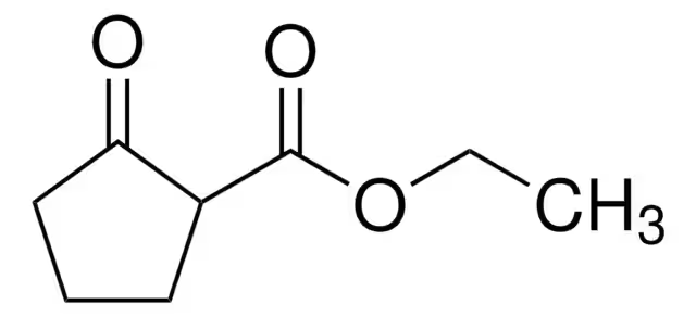 Ethyl 2-oxocyclopentanecarboxylate structure, CAS 611-10-9